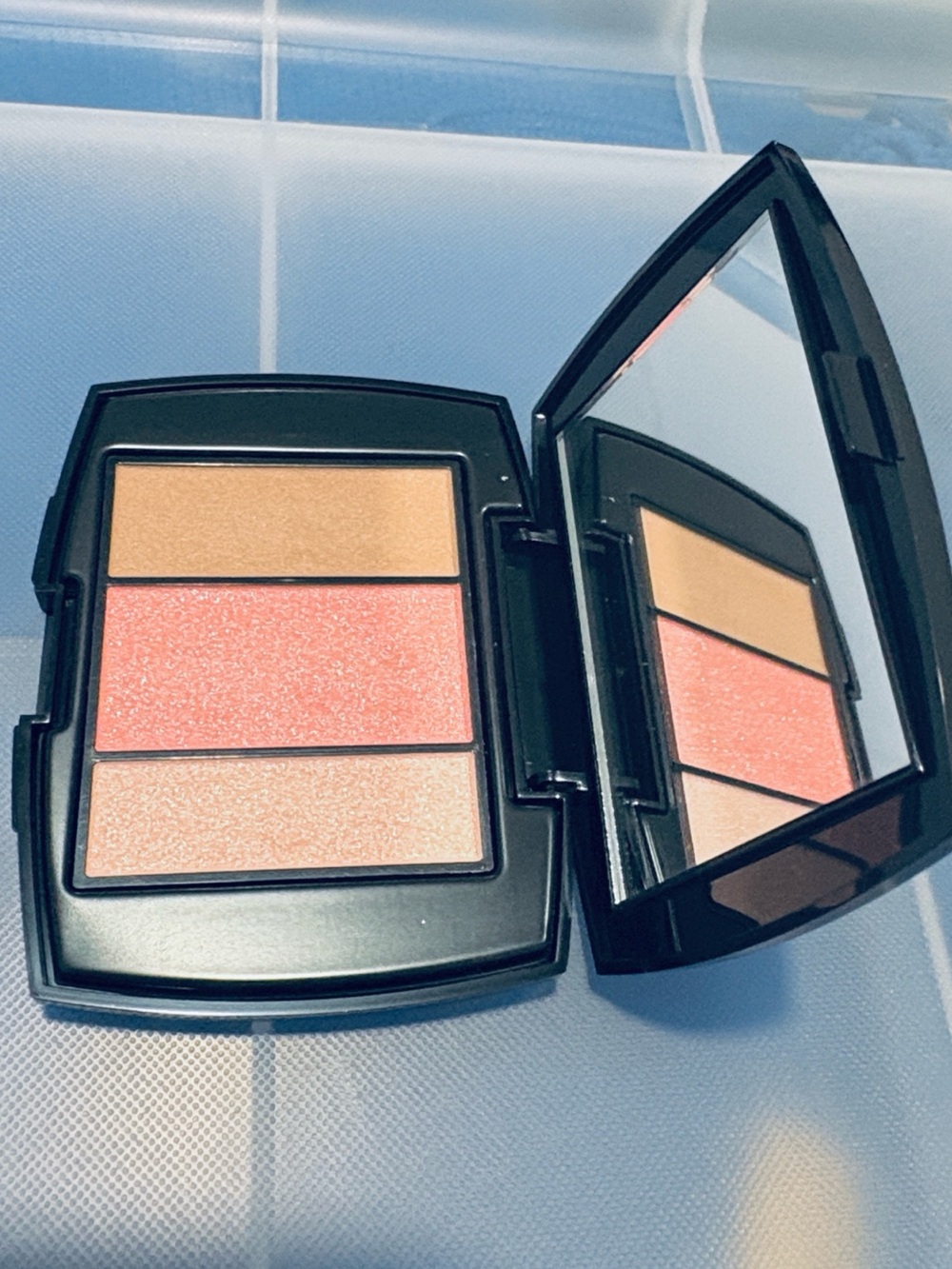 NEW [Lancôme] Subtil 3-in-1 Pallet Contour Blush Highlight Shade 323 Rose Flush - Picture 5 of 7